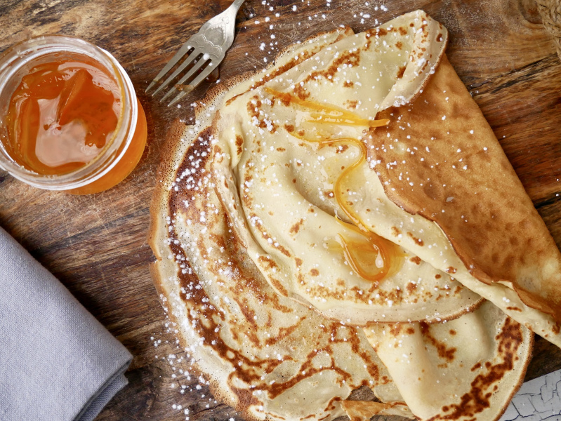 crepe with lemon confit marmalade