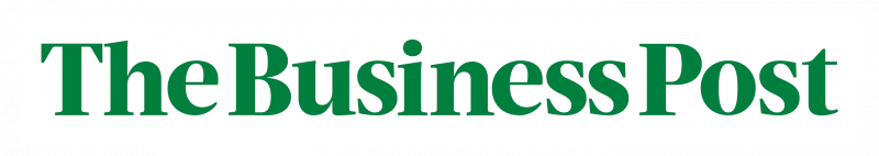 the business post logo white green